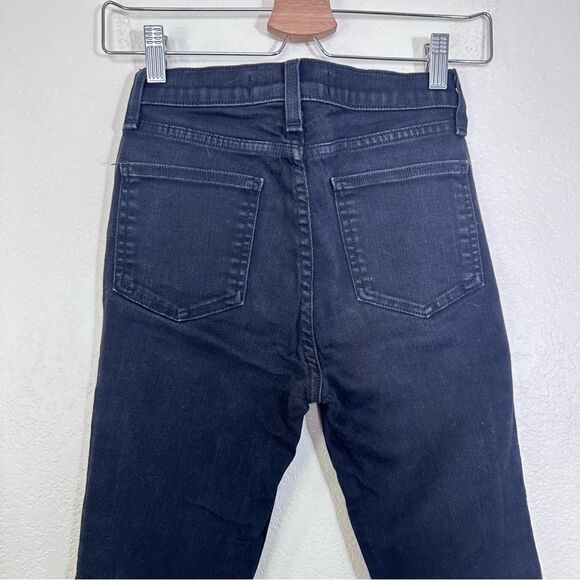 Veronica Beard Carolyn 10” Baby Boot Cropped Jeans Tux Stripes Size 24 in Raven - Picture 9 of 10